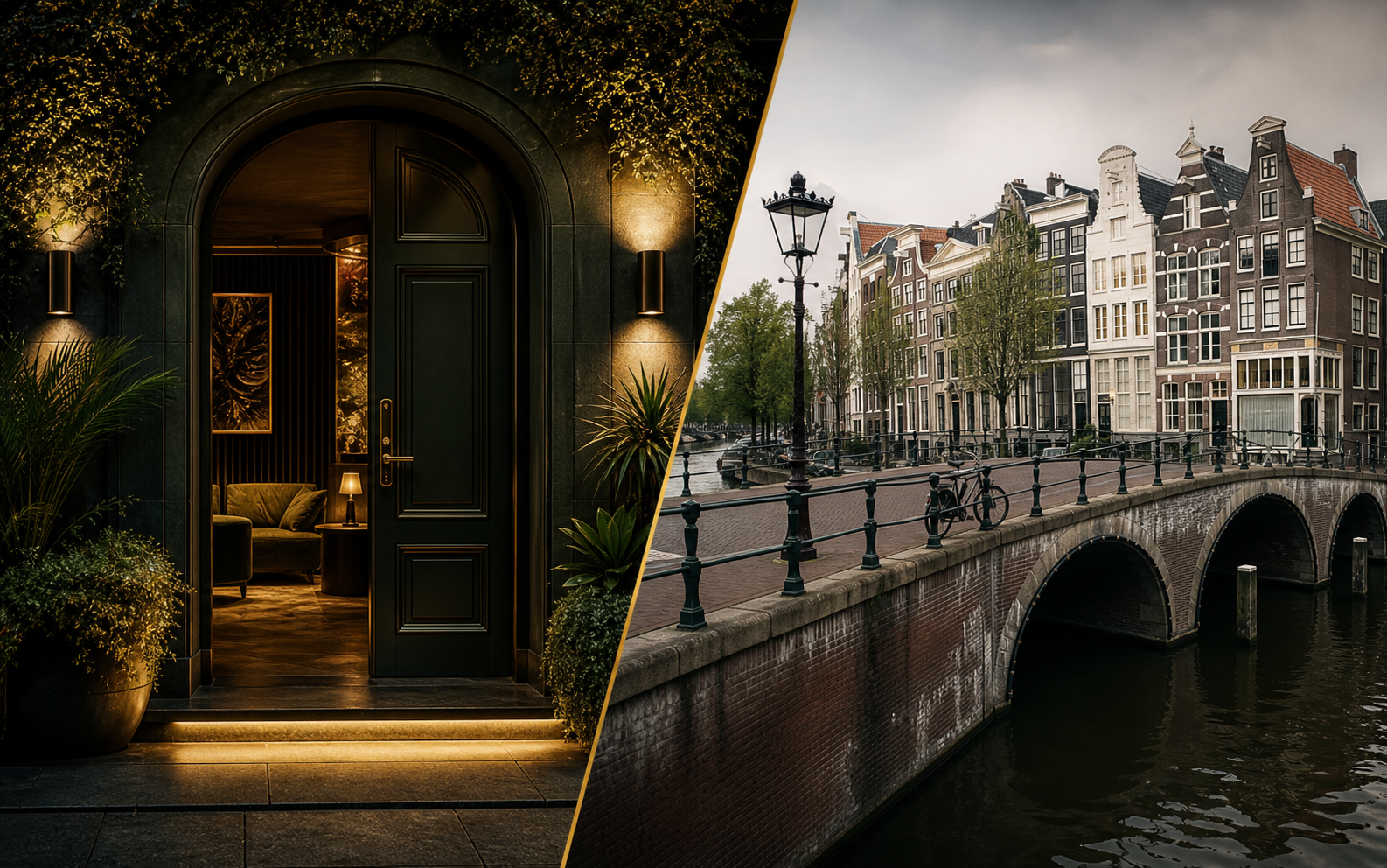 Madrid private club and Amsterdam canal comparison
