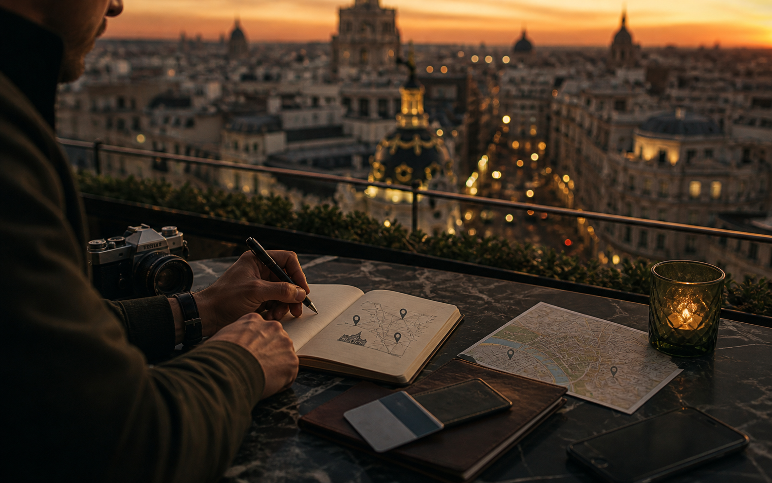Madrid travel planning table for private club etiquette