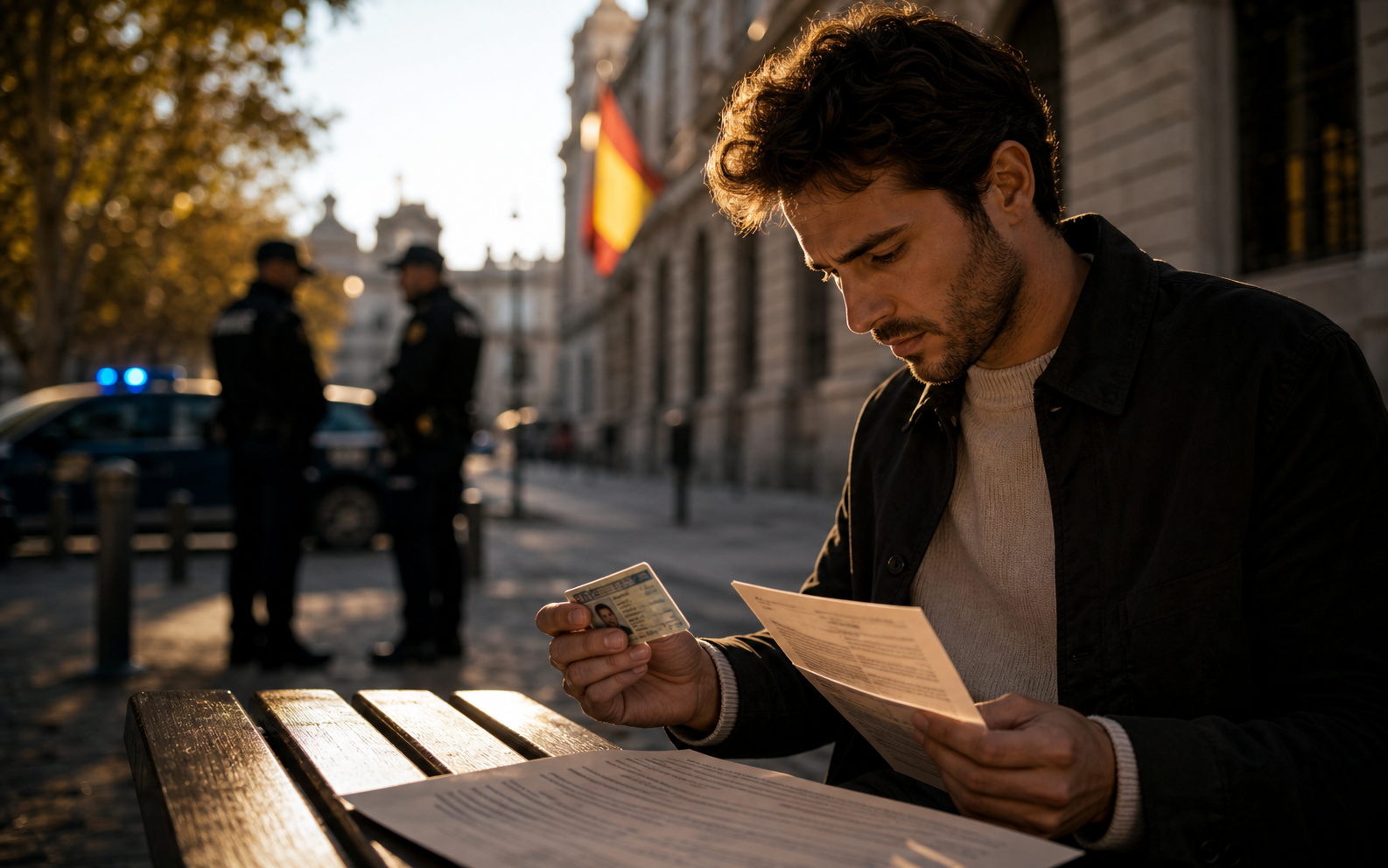 Legal awareness scene for Spain public-space rules